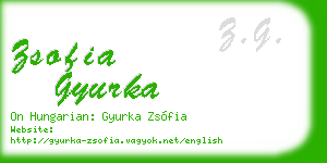 zsofia gyurka business card