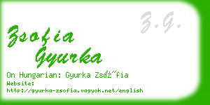 zsofia gyurka business card